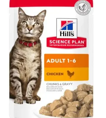 HILL'S HSP FELINE ADULT POLLO POUCH CAJA 12X85GR