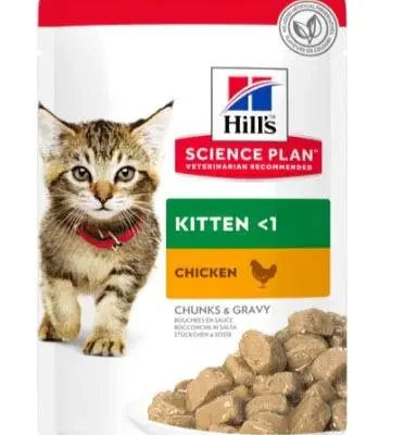 HILL'S HSP FELINE KITTEN POLLO POUCH CAJA 12X85GR