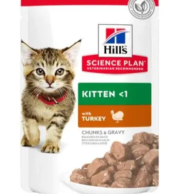 HILL'S HSP FELINE KITTEN PAVO POUCH CAJA 12X85GR