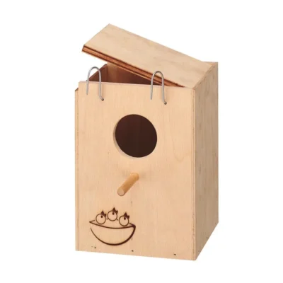 FERPLAST NIDO DE MADERA PARA PAJAROS MEDIANO 19,5X14X14CM