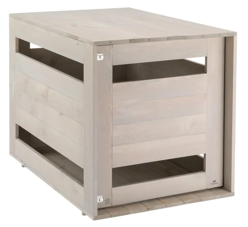 FERPLAST CASETA INTER MADERA DOG HOME GRIS T-L 100X71X78CM