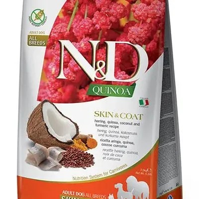 FARMINA ND DOG QUINOA SKIN COAT ARENQUE 7KG