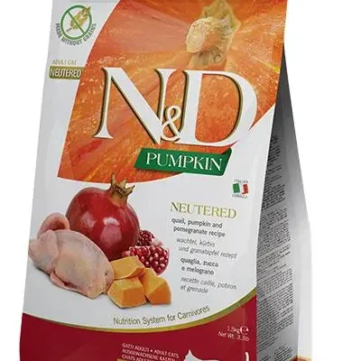FARMINA ND CAT PUMPKIN NEUTERED CODORNIZ 5KG
