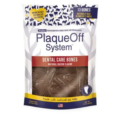 PLAQUEOFF CUIDADO DENTAL BONES VEGGIE BACON 485GR