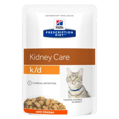 HILL'S HPD FELINE K/D POUCH CAJA 12X85GR