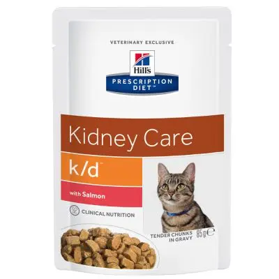 HILL'S HPD FELINE K/D SALMON POUCH CAJA 12X85GR