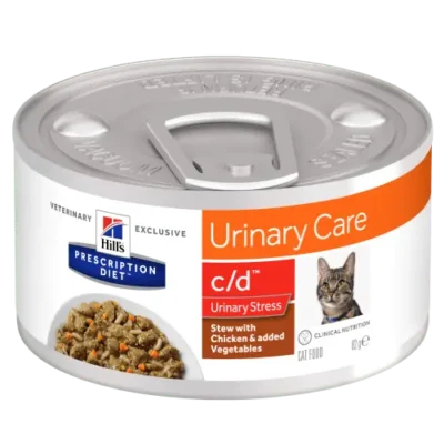 HILL'S HPD FELINE C/D URINARY STRESS ESTOFADO CAJA 24X82GR