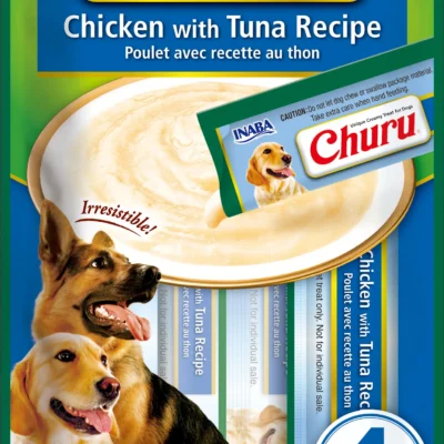 CHURU DOG RECETA DE POLLO CON ATUN DISPLAY 12X56GR