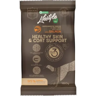 NATURE'S P DOG SNACK LIFESTYLE GF SKIN & COAT 160GR