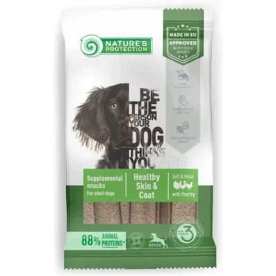 NATURE'S P DETOX DOG ADULT SNACK SKIN & COAT AVES COR. 160GR
