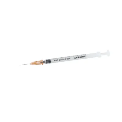 JERINGA DESEC 3 CUERPOS 1 ML AGUJA 25G 5/8 100UD KRUUSE