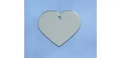 PLACA CORAZON GRANDE CROMADO