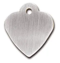PLACA CORAZON PEQ CROMO CEPILLADO