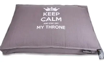 FUNDA BOXBED KEEP CALM TAUPE 90X65