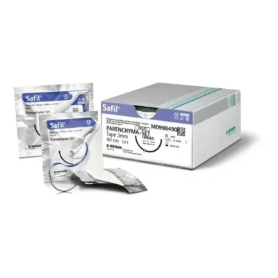 SUTURA SAFIL PARENCHYMA 3MM 60CM HRM45 6UDS BRAUN