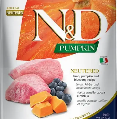FARMINA ND CAT PUMPKIN NEUTERED CORDERO ARANDANO 5KG  
