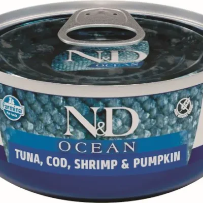 FARMINA ND CAT OCEAN ATUN BACALAO CALABAZA 30X70GR