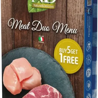 FARMINA N&D CAT NATURAL MEAT DUO MENU 6X70GR