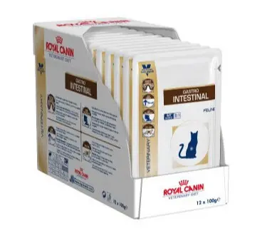ROYAL VET FELINE INTESTINAL MODER CALORIE POUCH CAJA 12X85GR