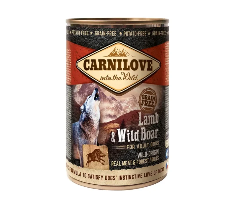 CARNILOVE CANINE ADULT CORDERO JABALI CAJA 6X400GR