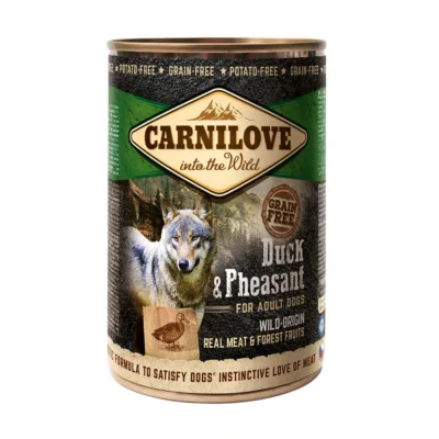 CARNILOVE CANINE ADULT PATO FAISAN CAJA 6X400GR