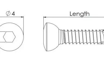 CSST2730 2.7MM SELF TAPPING CORTICAL SCREW 30MM LONG
