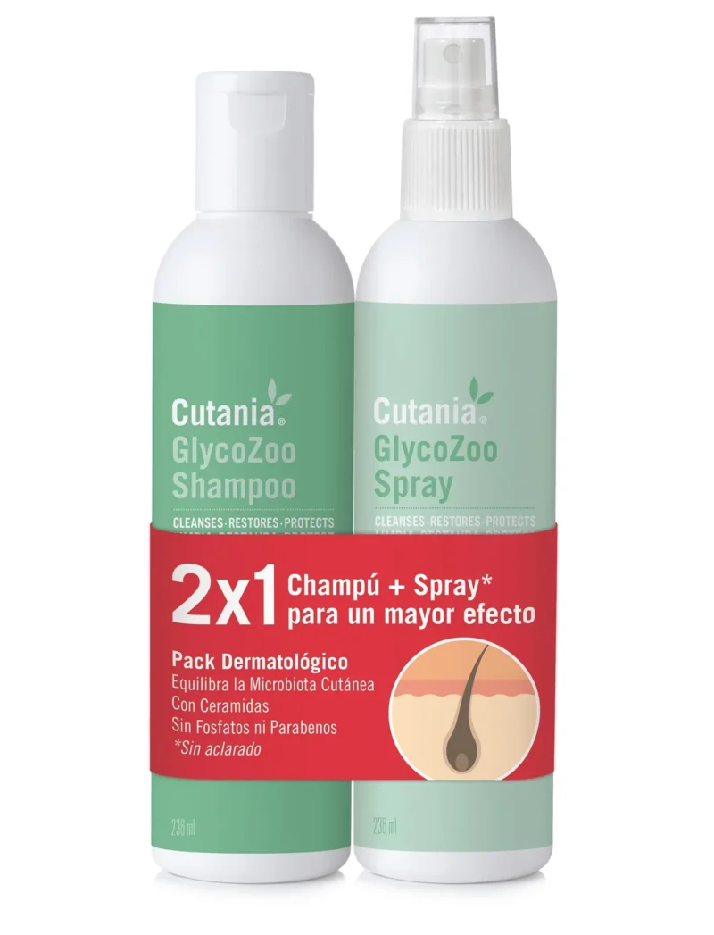 CUTANIA GLYCOZOO PACK CHAMPU 355ML+SPRAY 236ML (NDR)