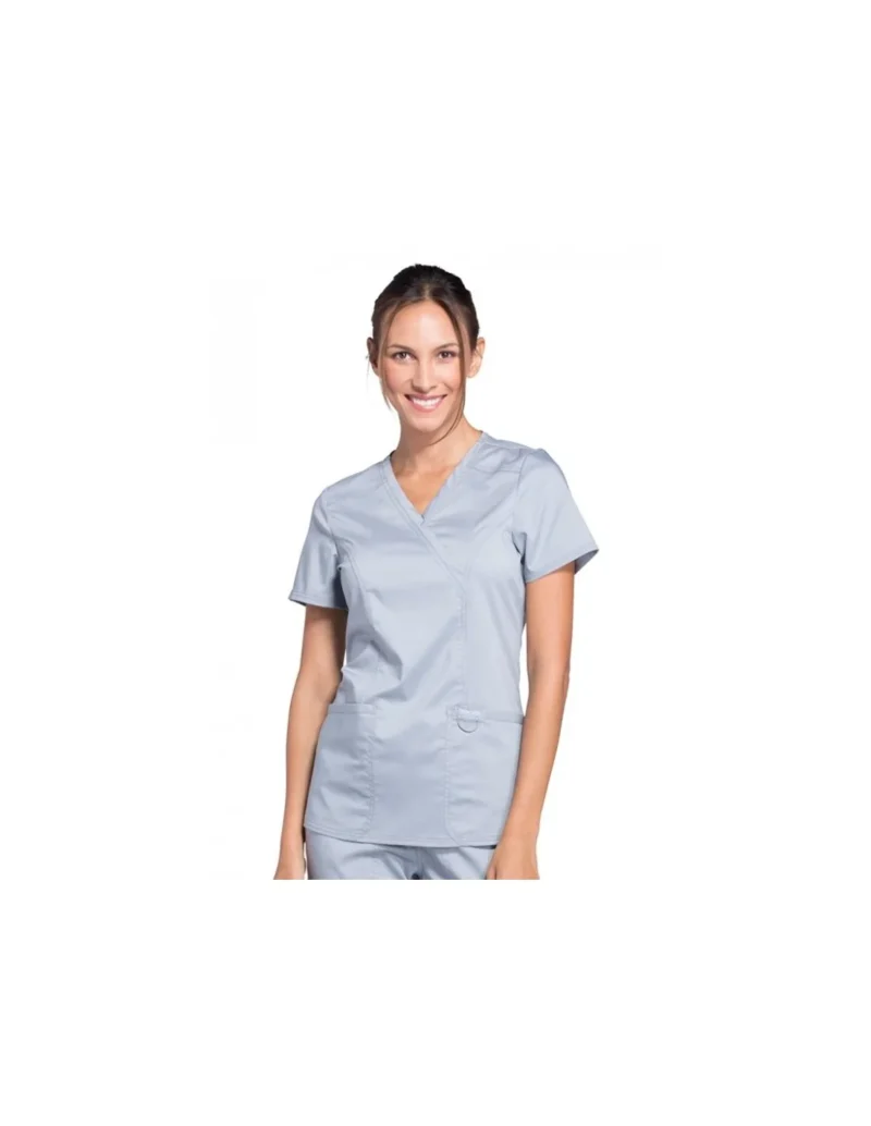 CHEROKEE TOP FEMENINO CRUZADO REVOLUTION GRY TALLA XS