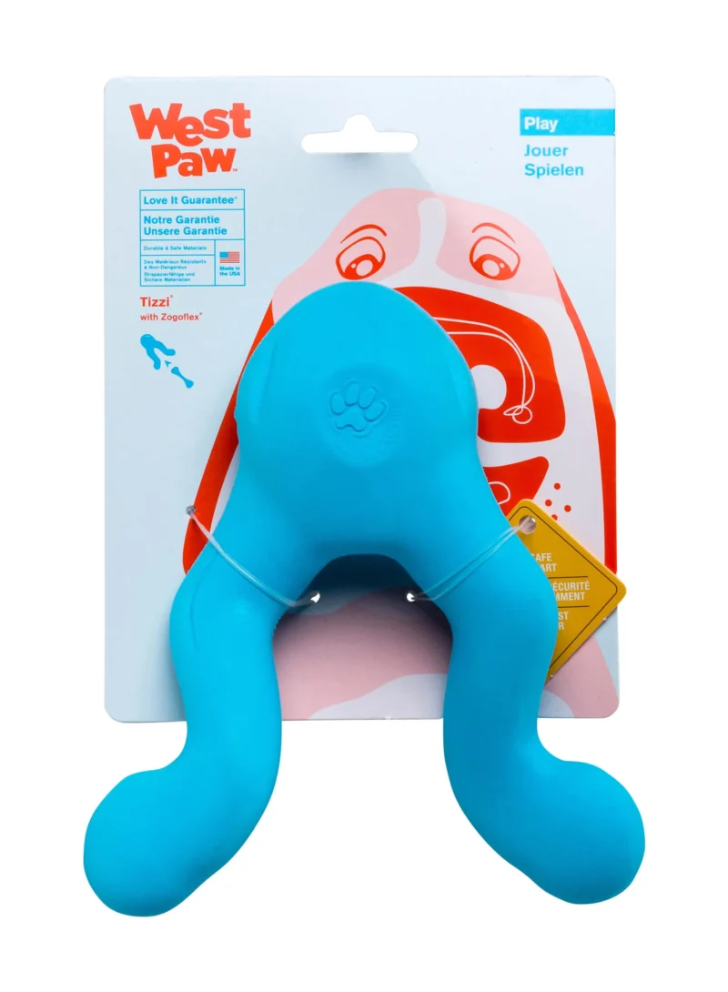 WEST PAW JUGUETE ZOGOFLEX TIZZI L 18CM AZUL TURQUESA