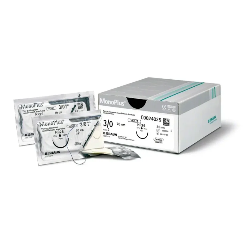 SUTURA MONOPLUS VIOLET 4/0 HR26 RCP 70CM BRAUN 12UDS BRAUN