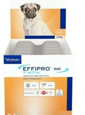 EFFIPRO 67mg SPOT ON PERRO 2-10 Kg 24 Pip (nuevo)