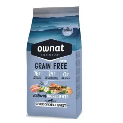 OWNAT GRAIN FREE CANINE PRIME SENIOR POLLO PAVO 3KG