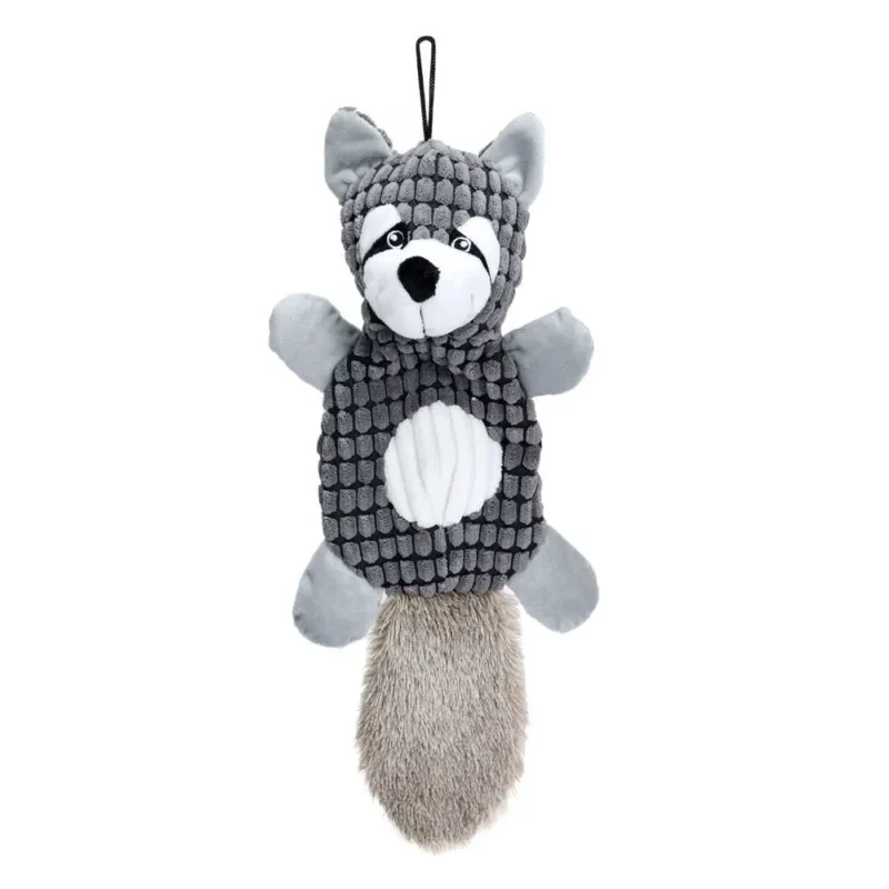 FREEDOG PELUCHE MAPACHE CON SONIDO GRIS OSCURO 45CM