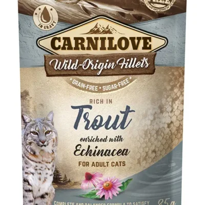 CARNILOVE CAT POUCH TRUCHA 24X85GR