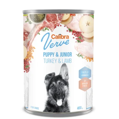 CALIBRA DOG GF VERVE JUNIOR PAVO Y CORDERO CAJA 6X400GR