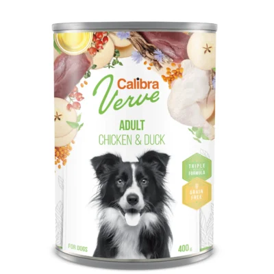 CALIBRA DOG GF VERVE ADULT POLLO Y PATO CAJA 6X400GR