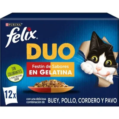 FELIX FELINE FANTASTIC DUO DELICIOUS CARNE 12X85GR