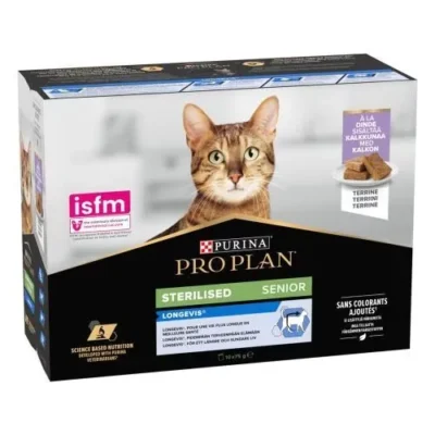 PRO PLAN FELINE ESTERILIZADO SENIOR PAVO 10X75GR