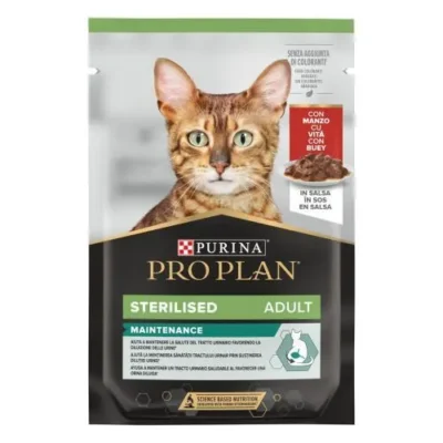 PRO PLAN FELINE ESTERILIZADO CARNE 26X85GR