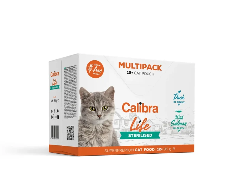 CALIBRA CAT LIFE POUCH STERILISED MULTIPACK 12X85GR