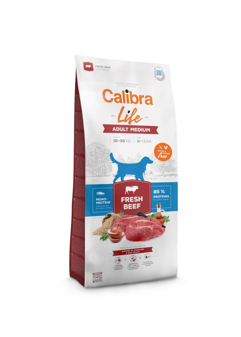 CALIBRA DOG LIFE ADULT MEDIUM FRESH BEEF 12KG