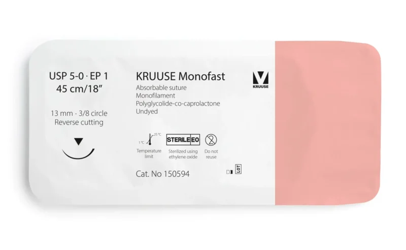 SUTURA MONOFAST UNDYED 5/0  UNDYED 13MM 3/8 TRIANGULAR 12U