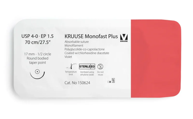 SUTURA MONOFAST PLUS 4/0 70CM AGUJA 17MM 1/2 REDOND PUNT 12U
