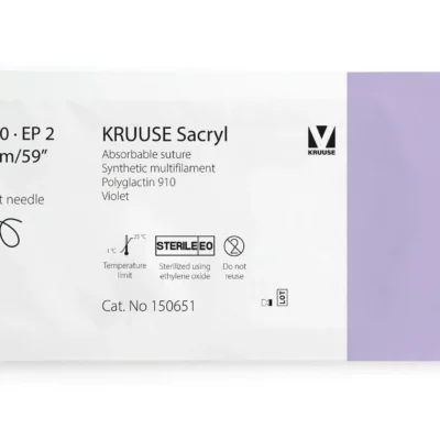 SUTURA SACRYL 3/0 150CM SIN AGUJA 12U KRUUSE