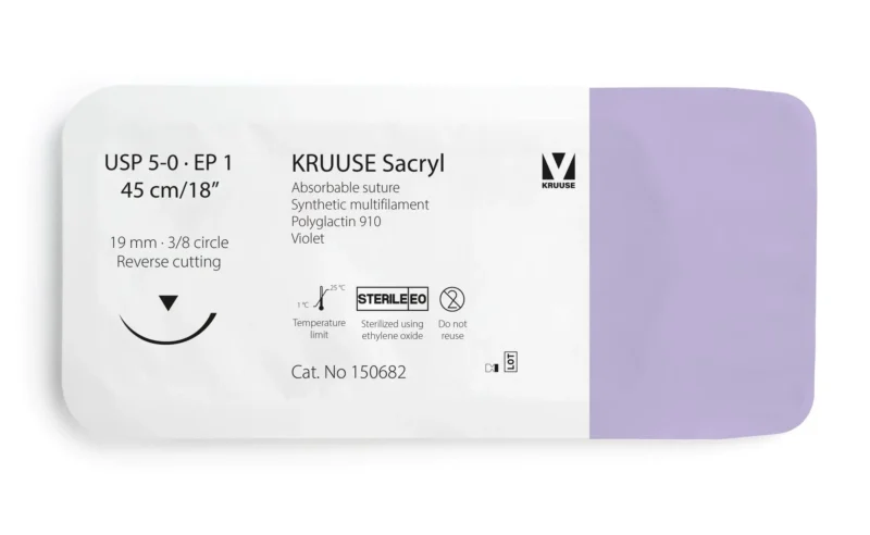 SUTURA SACRYL 5/0 19MM 3/8 TRIANGULAR 12U KRUUSE