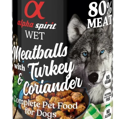 ALPHA SPIRIT CANINE ALBONDIGAS PAVO CILANTRO 6X400GR