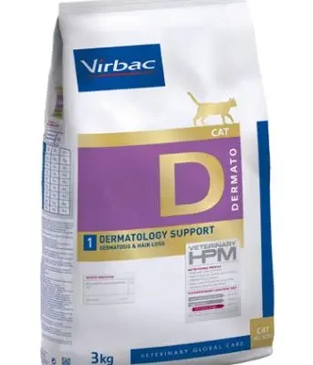 VIRBAC HPM FELINE DERMATOLOGY SUPPORT D1 3KG