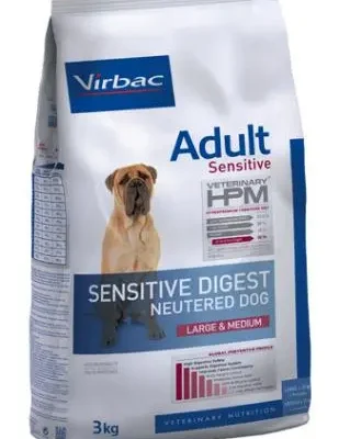 VIRBAC HPM CANINE SENSITIVE DIGEST NEUTERED LARGE MED. 12KG