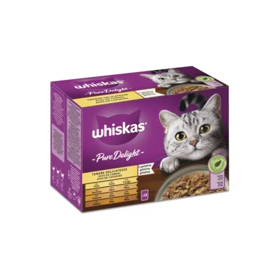 WHISKAS PURE DELIGHT MULTIPACK AVES 4X12X85GR
