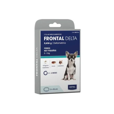 FRONTAL DELTA COLLAR 35CM ANTIPARASITARIO PERROS 1UD